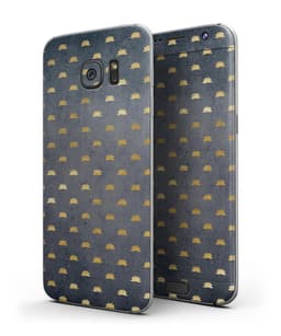 image-Navy Gold Foil v12 - Full Body Skin-Kit for the Samsung Galaxy S7 or