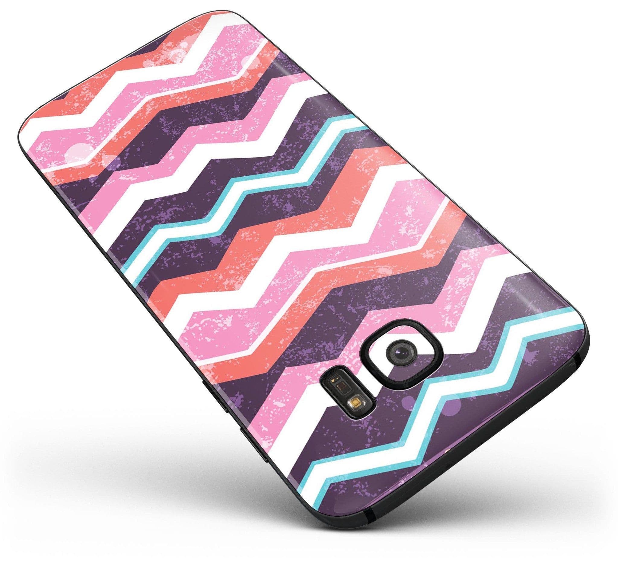 image-Jagged Colorful Chevron - Full Body Skin-Kit for the Samsung Galaxy S7