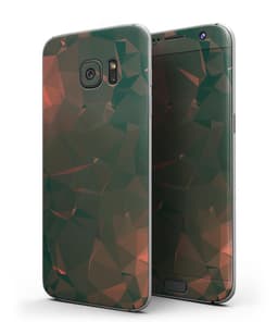 image-Green Geometric V10 - Full Body Skin-Kit for the Samsung Galaxy S7 or