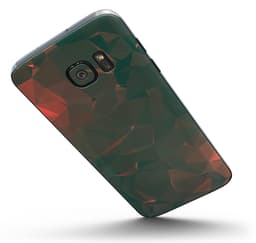 image-Green Geometric V10 - Full Body Skin-Kit for the Samsung Galaxy S7 or