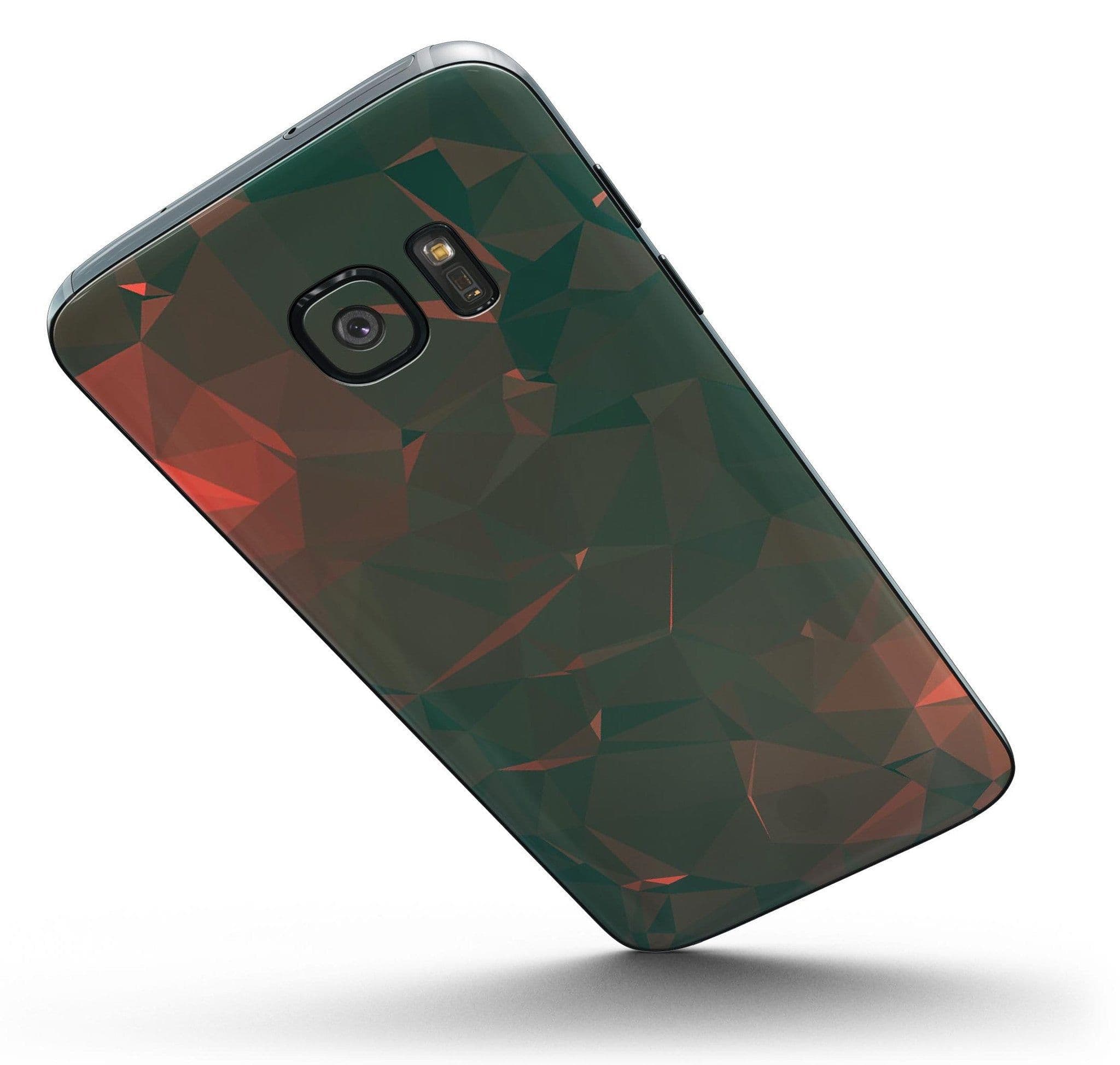 image-Green Geometric V10 - Full Body Skin-Kit for the Samsung Galaxy S7 or