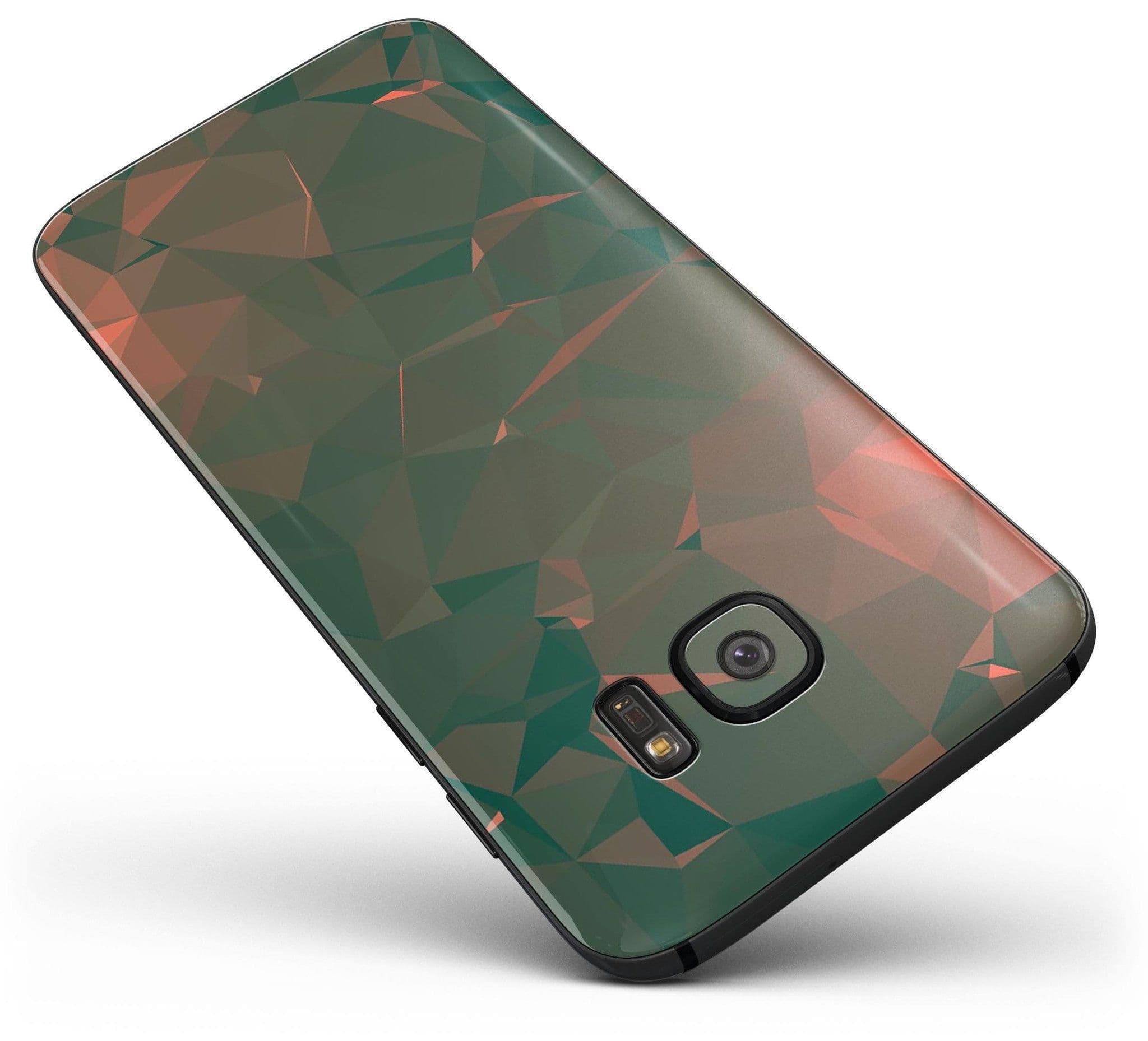 image-Green Geometric V10 - Full Body Skin-Kit for the Samsung Galaxy S7 or