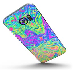 image-Neon Color Swirls V2 - Full Body Skin-Kit for the Samsung Galaxy S7 or