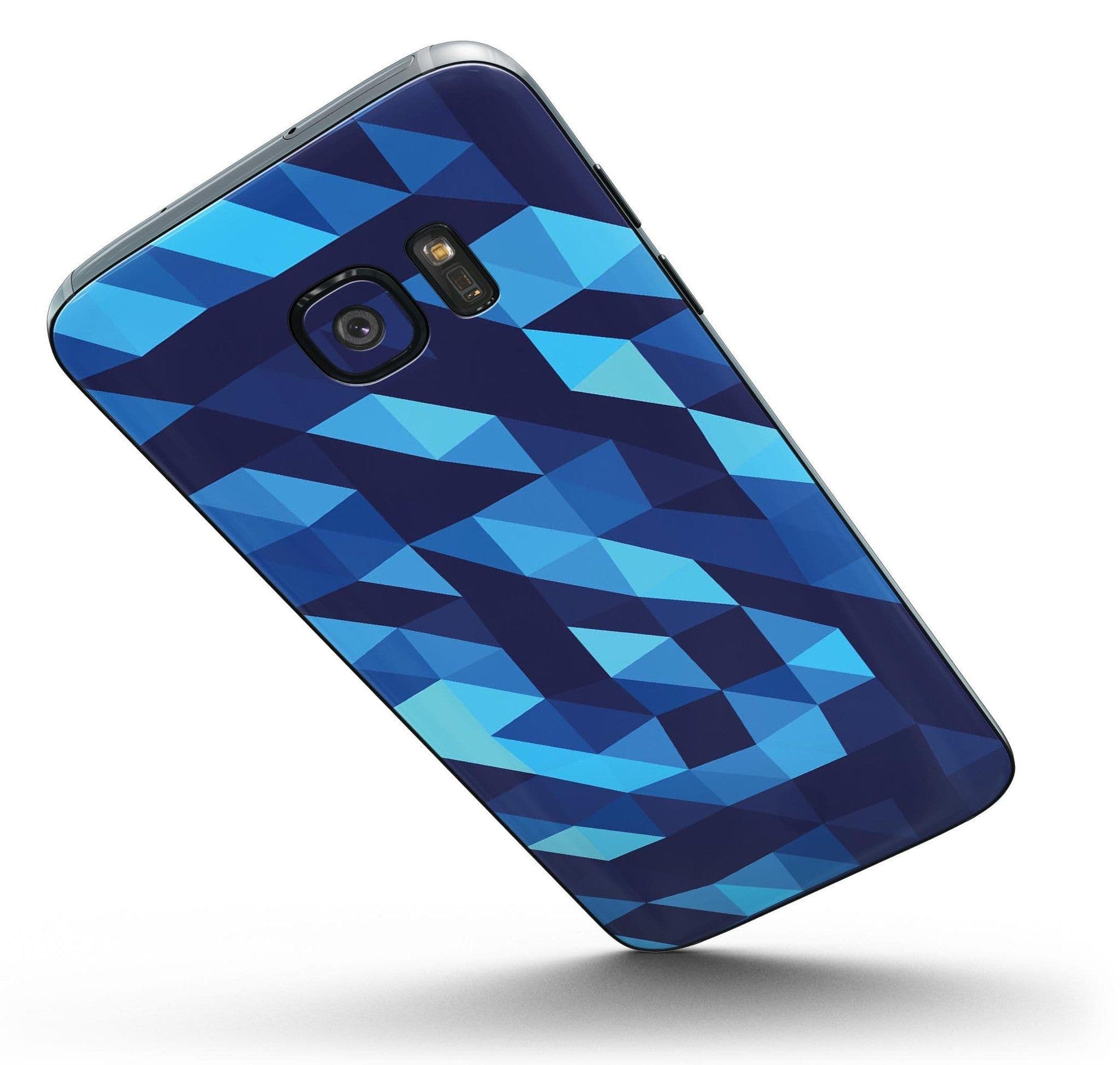 image-50 Shades of Blue Geometric Triangles - Full Body Skin-Kit for the