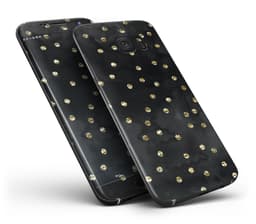 image-Black Watercolor and Gold Glimmer Polka Dots - Full Body Skin-Kit for