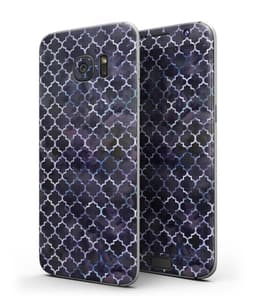 image-Deep Purple Watercolor Quatrefoil - Full Body Skin-Kit for the Samsung