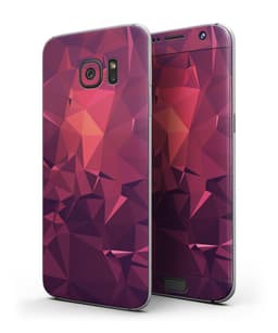 image-Dark Pink Geometric V19 - Full Body Skin-Kit for the Samsung Galaxy S7