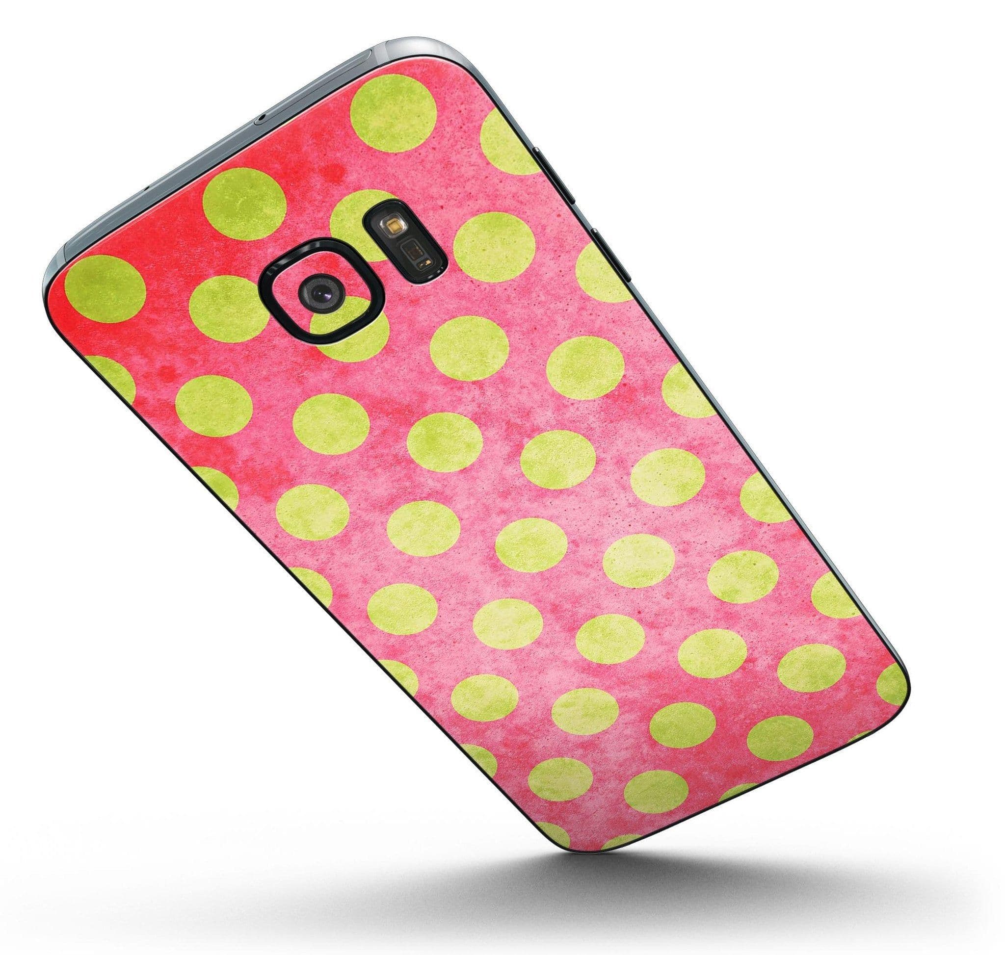 image-Antique Red and Yellow Polkadot Pattern - Full Body Skin-Kit for the