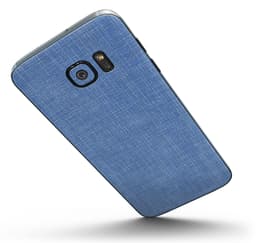 image-Cobalt Scratched Fabric Surface - Full Body Skin-Kit for the Samsung