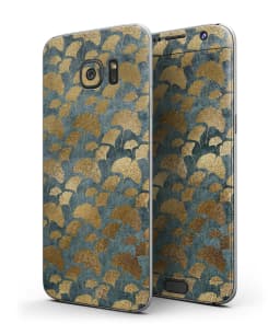 image-Navy Gold Foil v11 - Full Body Skin-Kit for the Samsung Galaxy S7 or