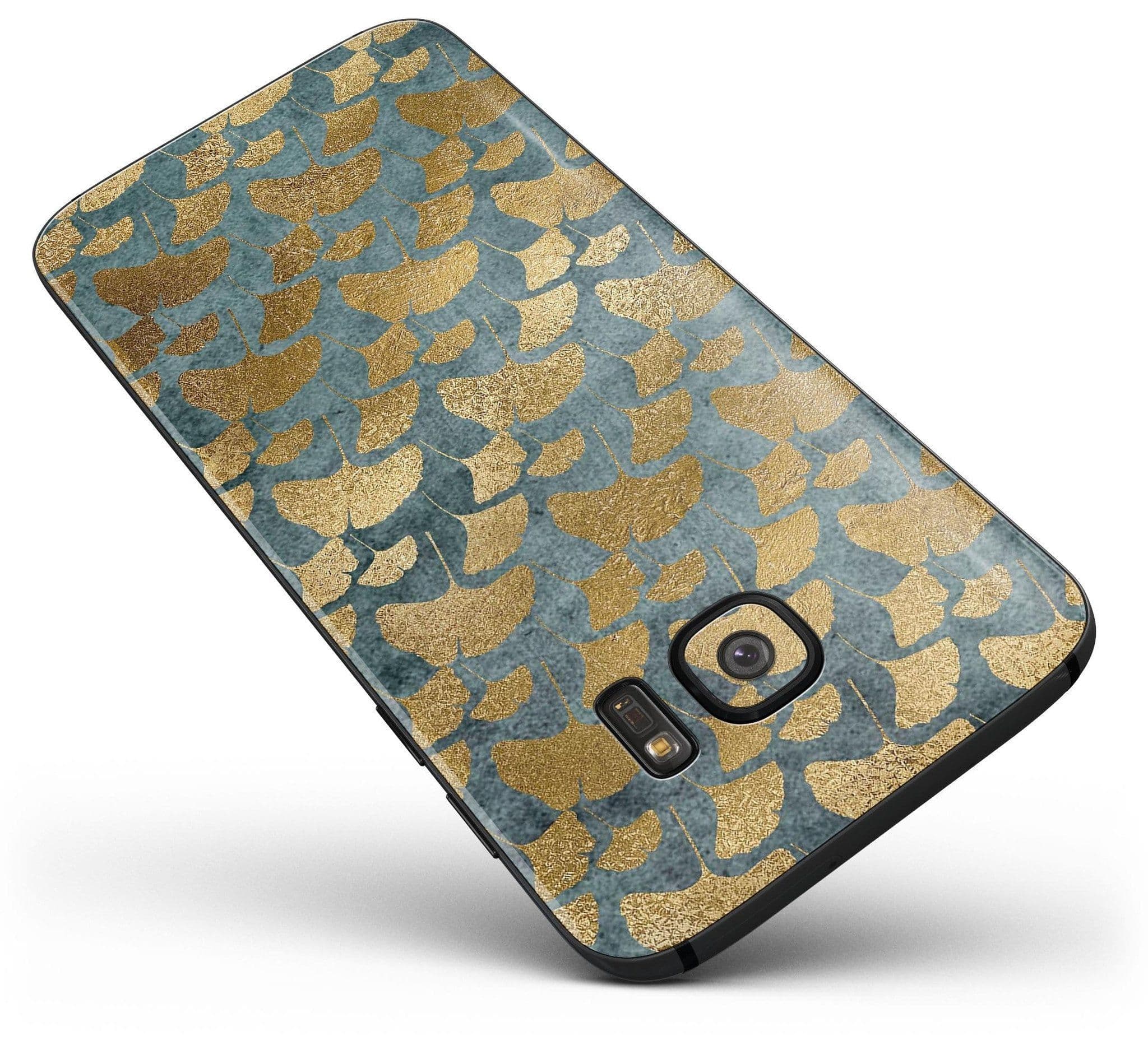 image-Navy Gold Foil v11 - Full Body Skin-Kit for the Samsung Galaxy S7 or