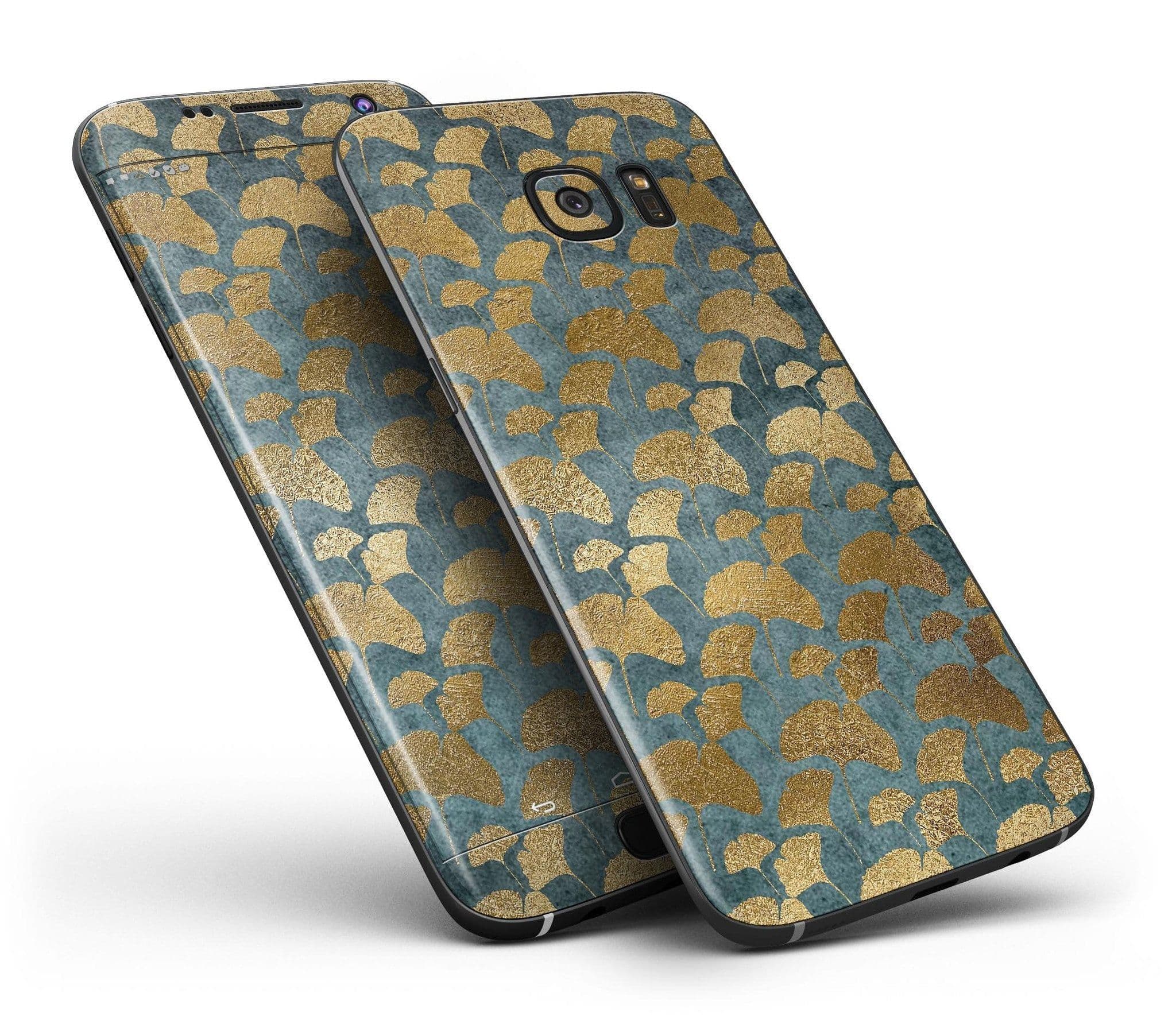 image-Navy Gold Foil v11 - Full Body Skin-Kit for the Samsung Galaxy S7 or