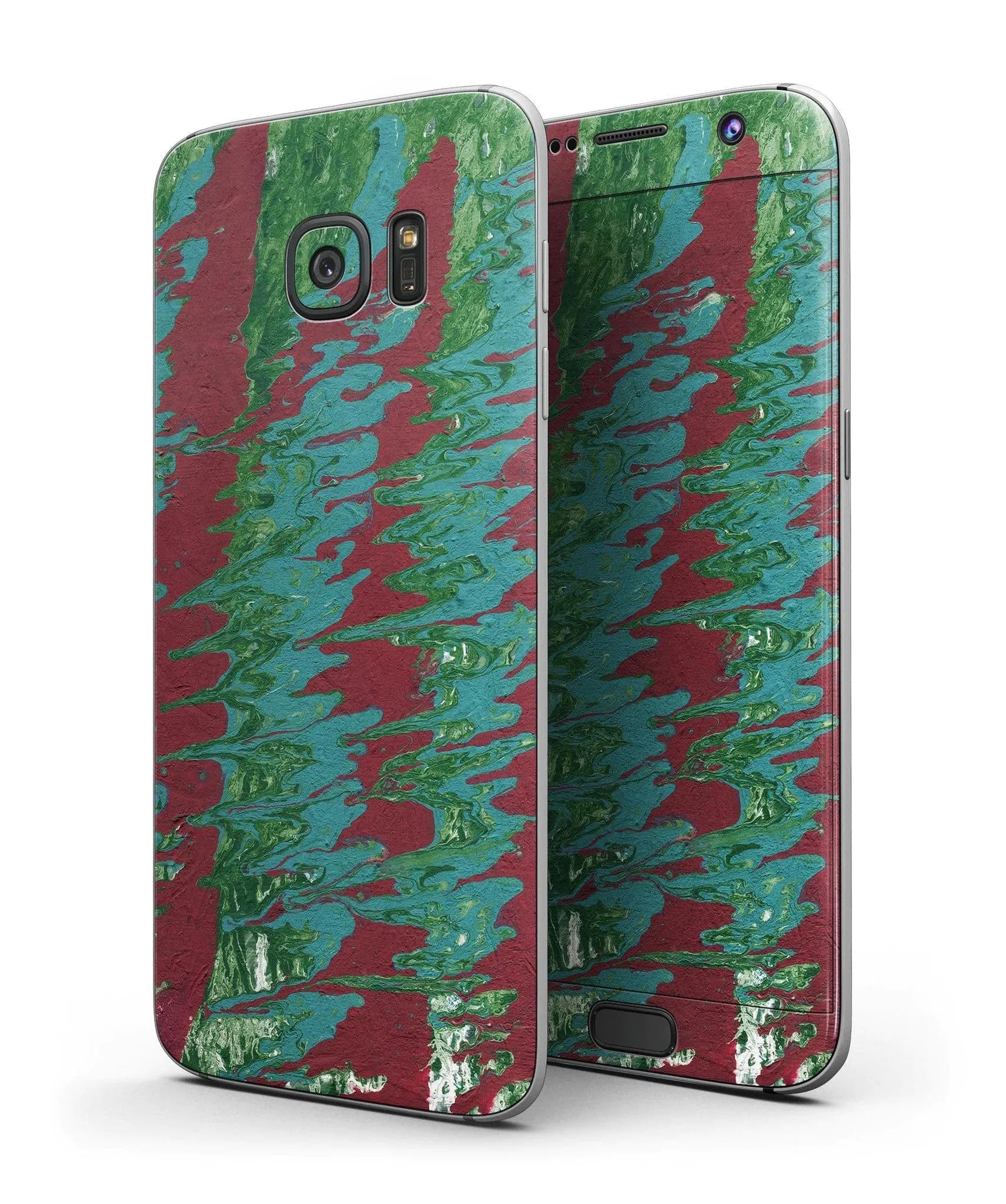 image-Abstract Wet Paint Mint Green to Red - Full Body Skin-Kit for the