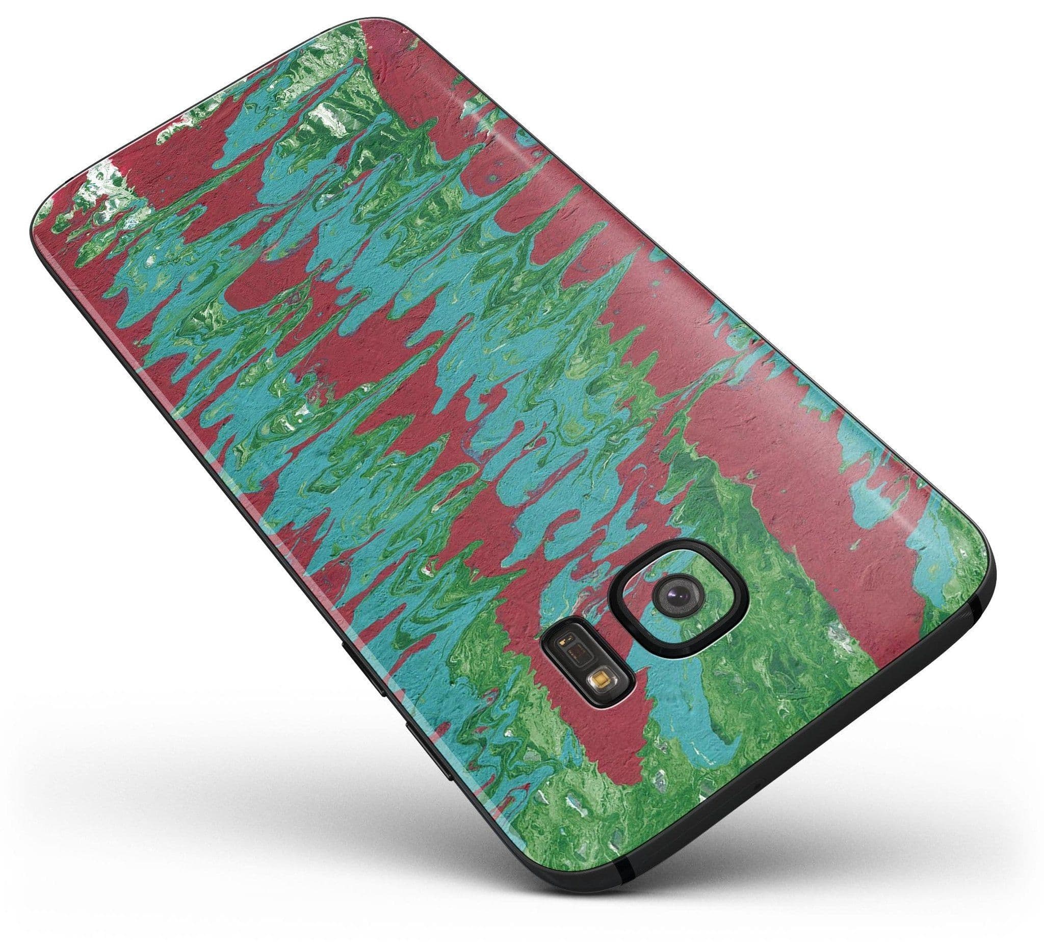image-Abstract Wet Paint Mint Green to Red - Full Body Skin-Kit for the