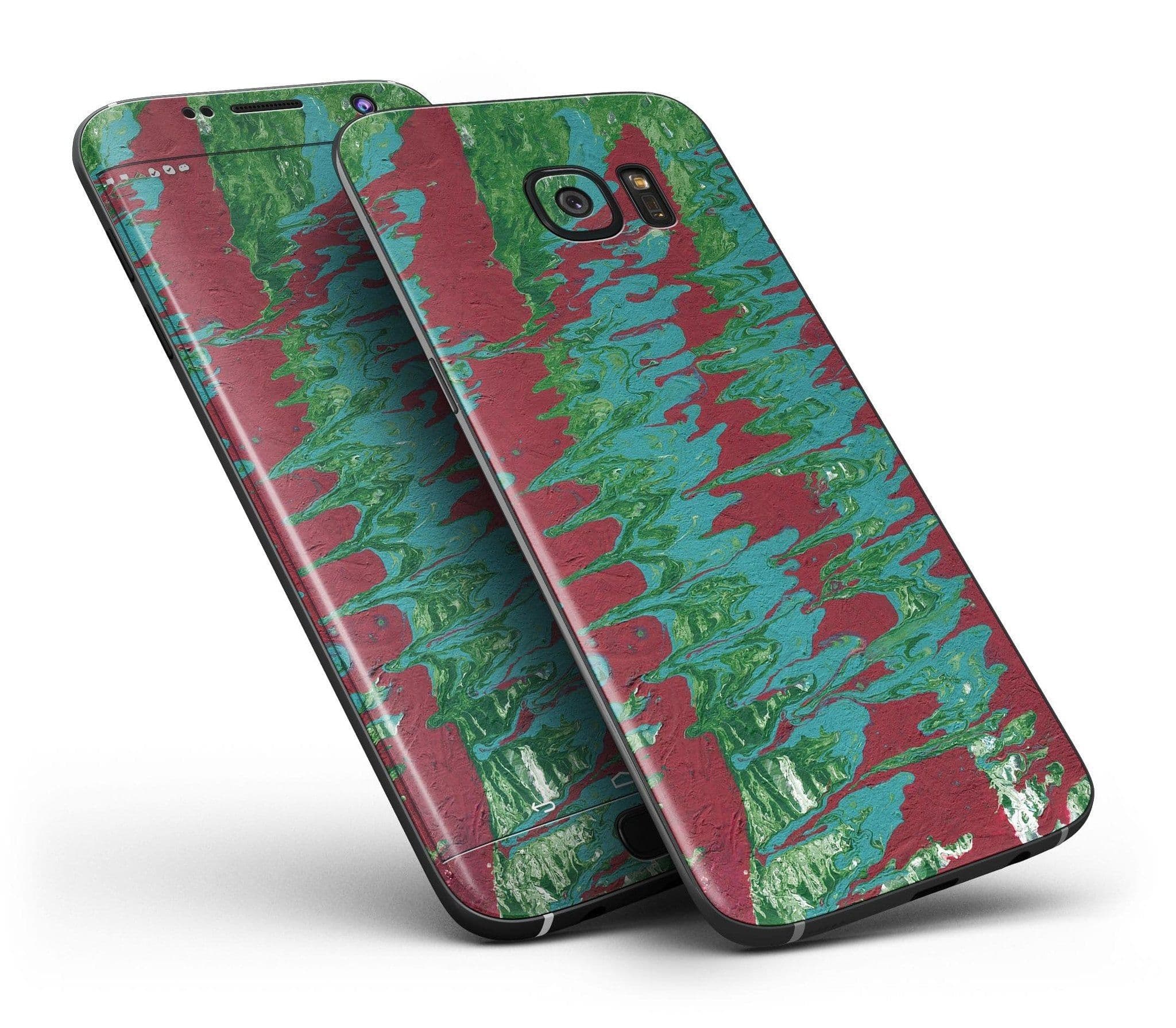 image-Abstract Wet Paint Mint Green to Red - Full Body Skin-Kit for the