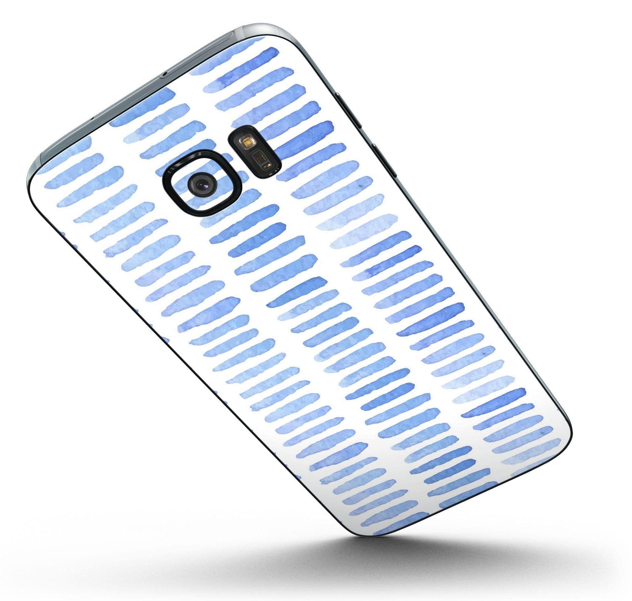 image-Blue Watercolor Cross Hatch - Full Body Skin-Kit for the Samsung