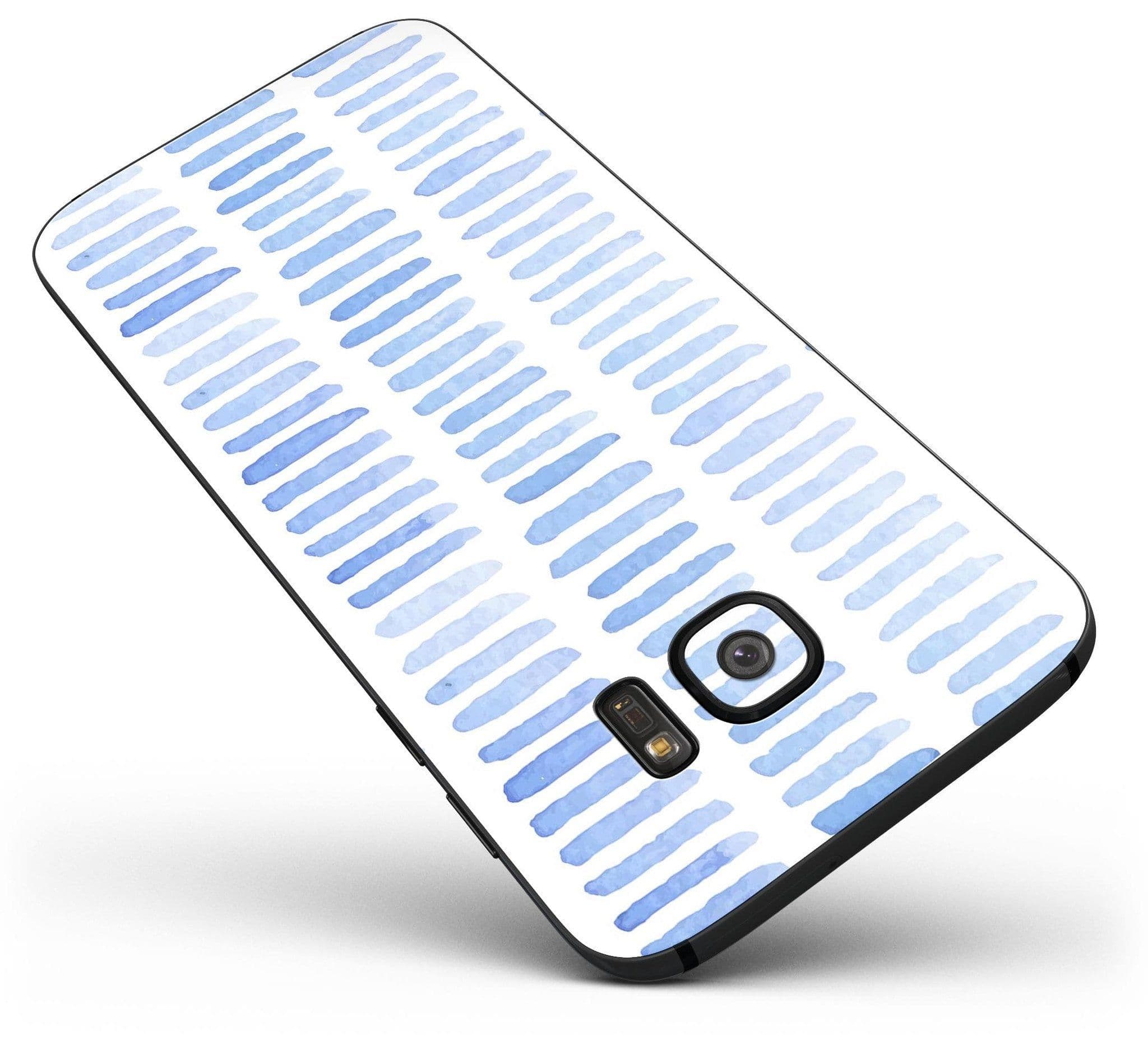 image-Blue Watercolor Cross Hatch - Full Body Skin-Kit for the Samsung