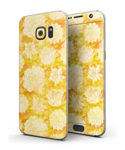 image-Yellow Floral Succulents - Full Body Skin-Kit for the Samsung Galaxy