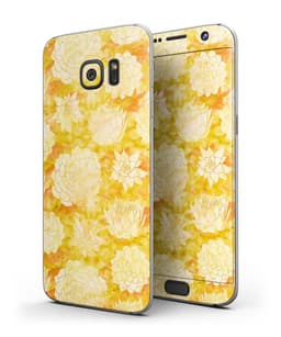 image-Yellow Floral Succulents - Full Body Skin-Kit for the Samsung Galaxy