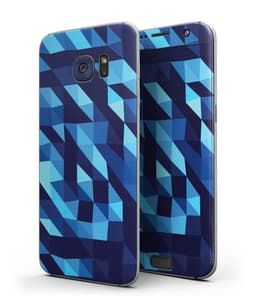 image-50 Shades of Blue Geometric Triangles - Full-Body Skin Kit for the