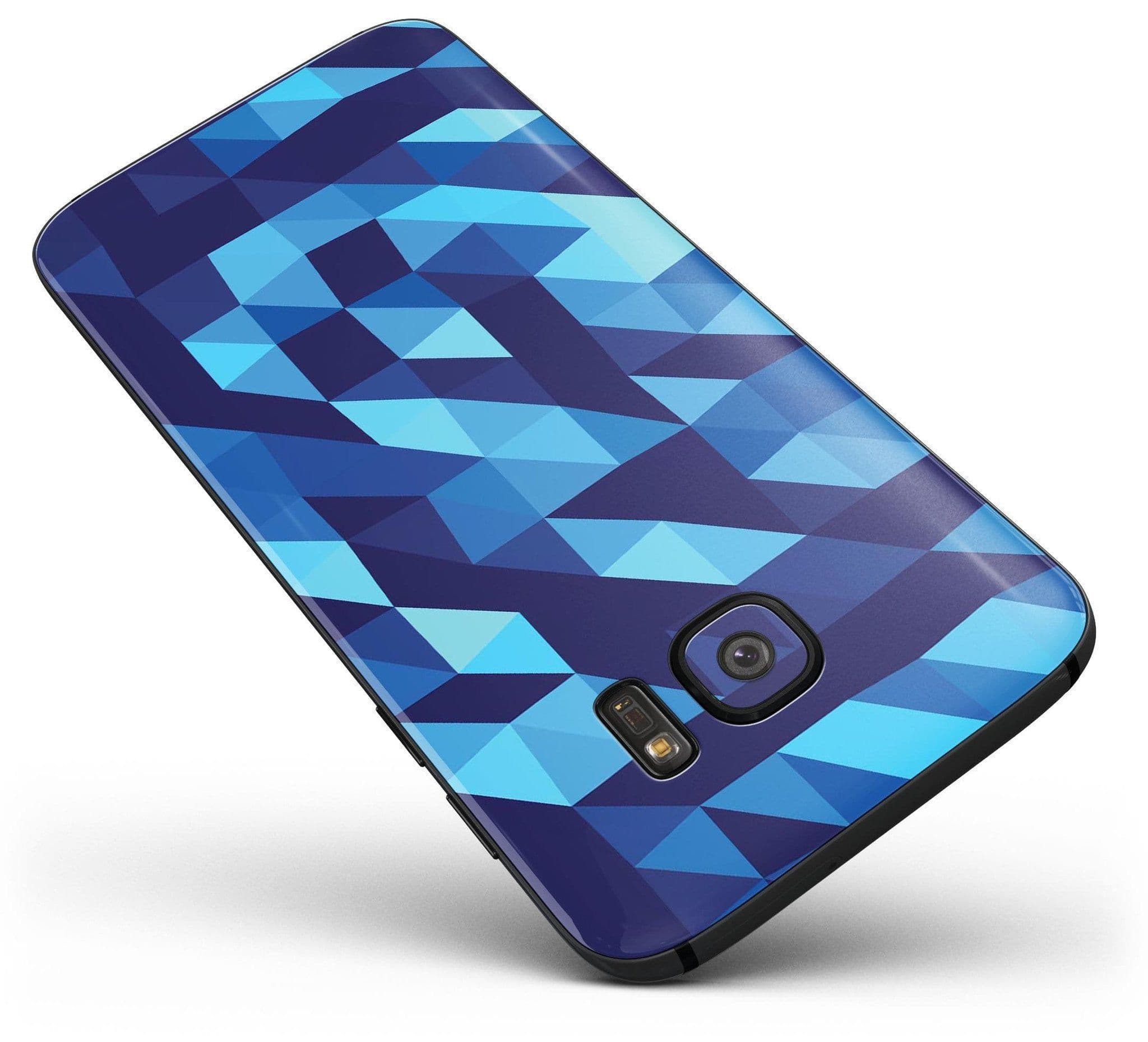 image-50 Shades of Blue Geometric Triangles - Full-Body Skin Kit for the