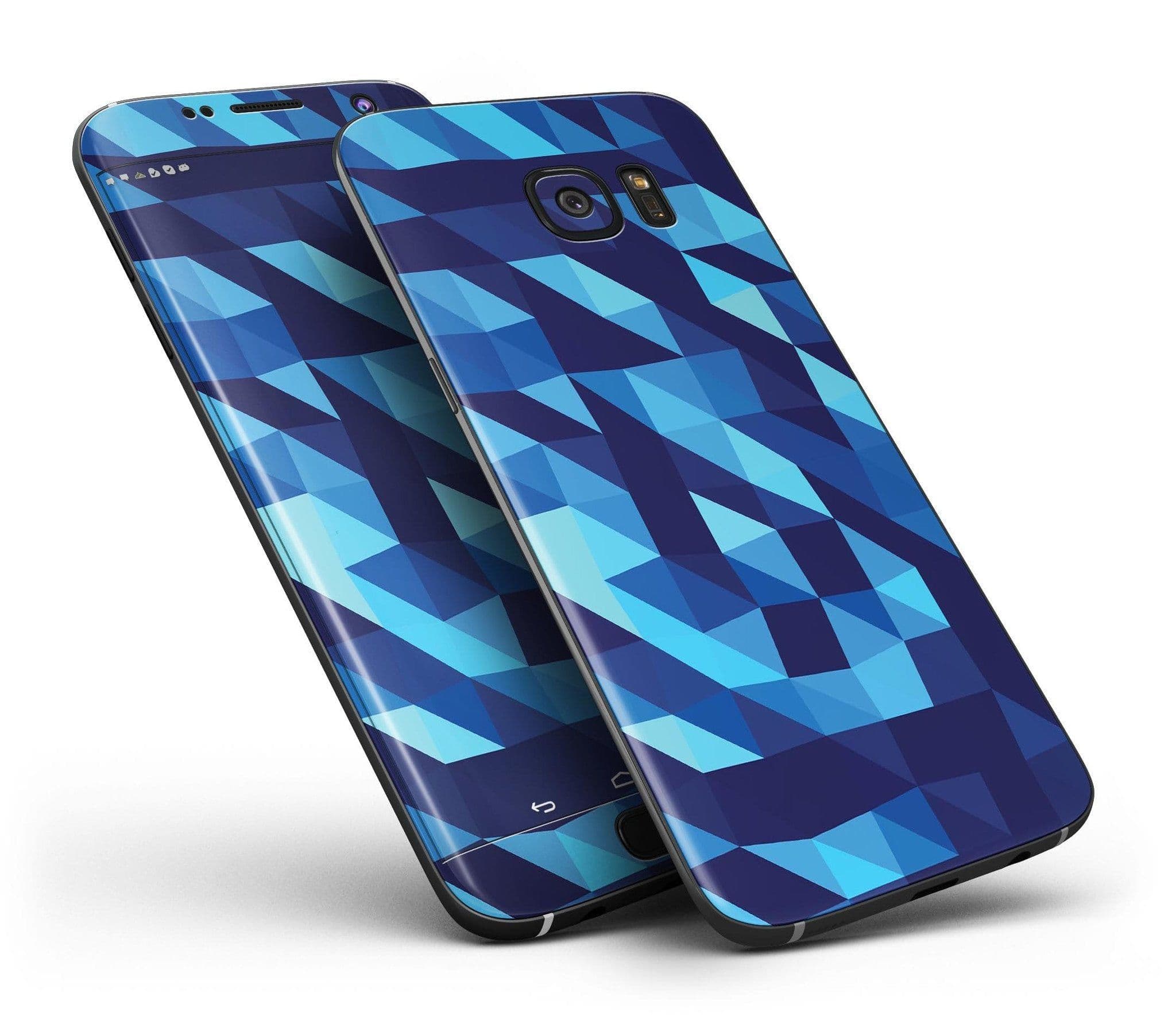 image-50 Shades of Blue Geometric Triangles - Full-Body Skin Kit for the