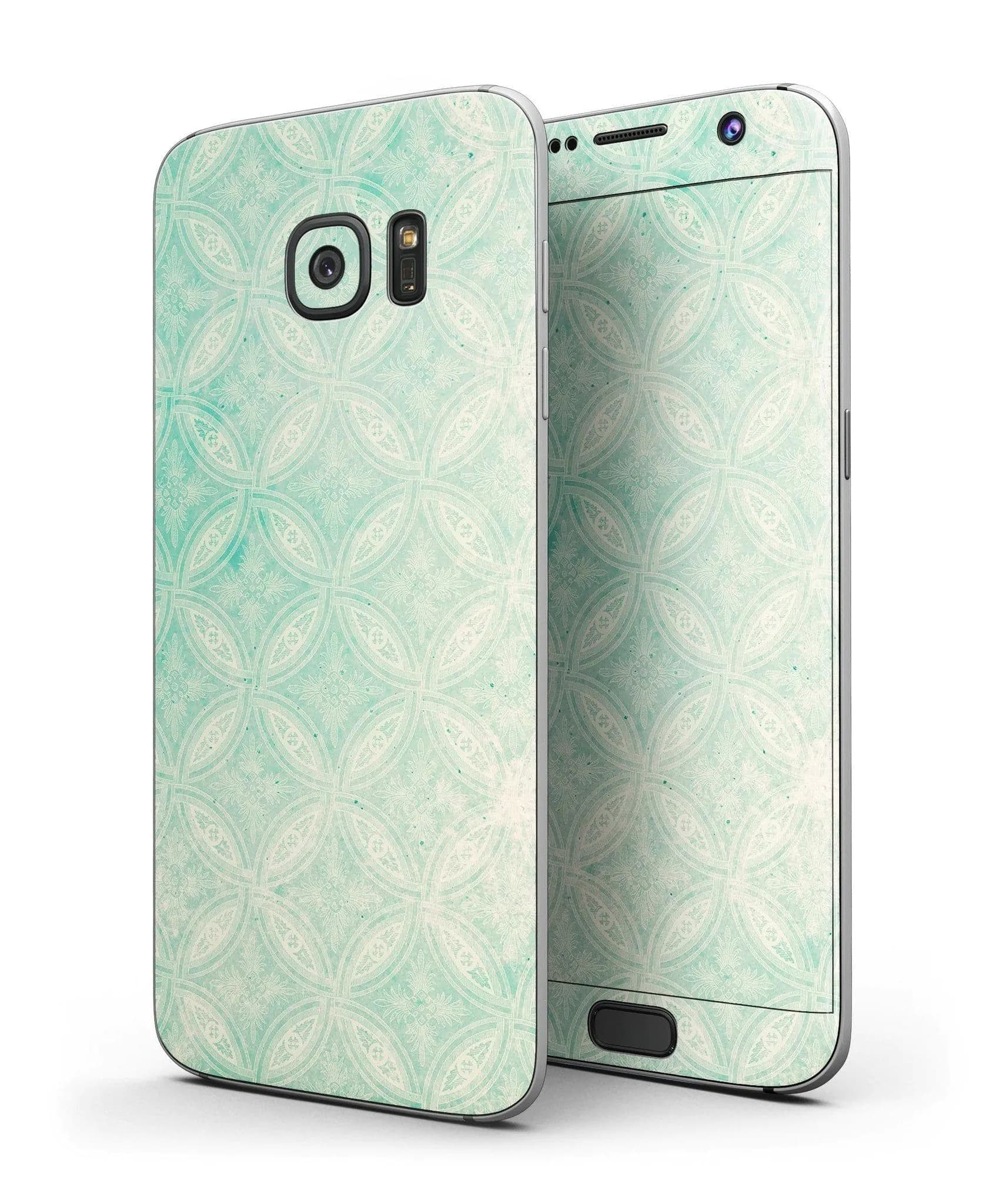 image-Faded Teal Overlapping Circles - Full Body Skin-Kit for the Samsung