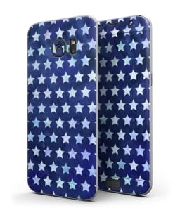 image-Blue Watercolor Triangle Pattern - Full Body Skin-Kit for the Samsung