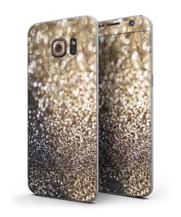 image-Gold and Black Unfocused Glimmering RainFall - Full Body Skin-Kit for