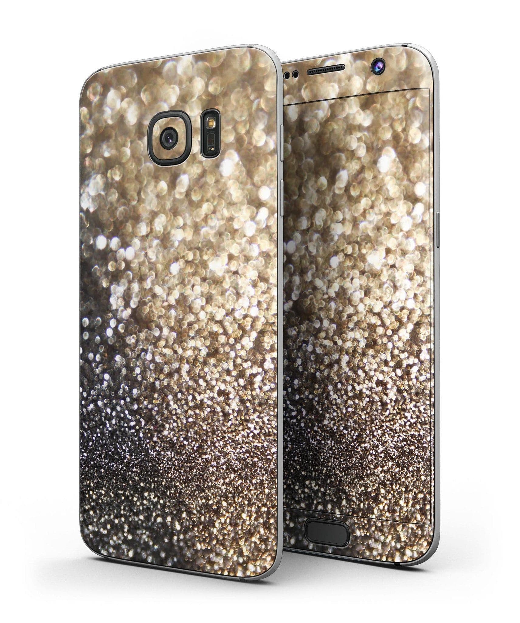 image-Gold and Black Unfocused Glimmering RainFall - Full Body Skin-Kit for