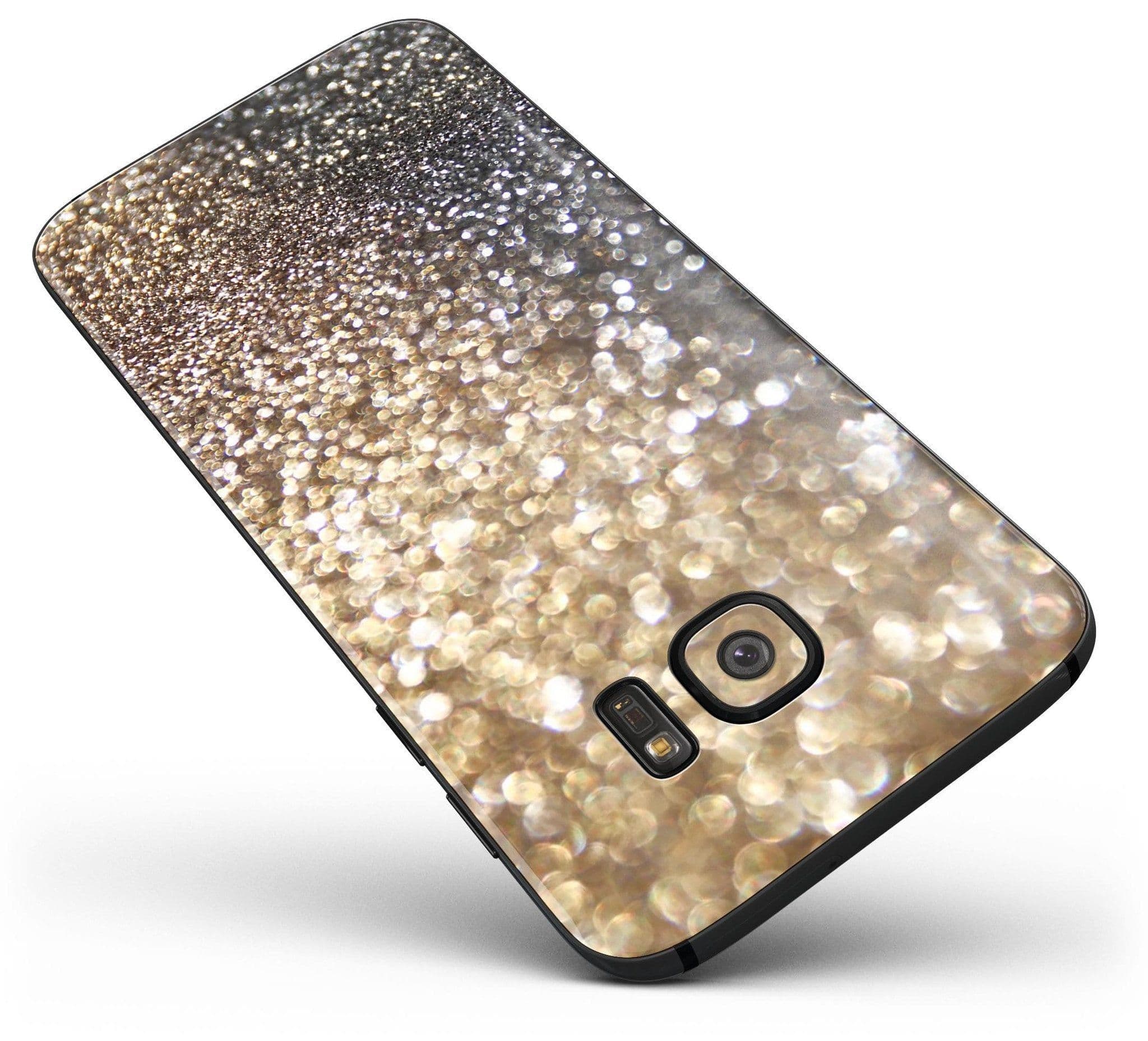 image-Gold and Black Unfocused Glimmering RainFall - Full Body Skin-Kit for
