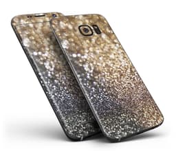 image-Gold and Black Unfocused Glimmering RainFall - Full Body Skin-Kit for