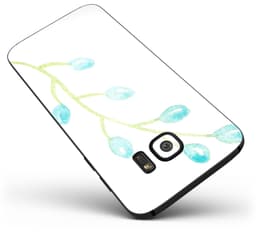 image-Blue Watercolor on White - Full Body Skin-Kit for the Samsung Galaxy