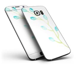 image-Blue Watercolor on White - Full Body Skin-Kit for the Samsung Galaxy