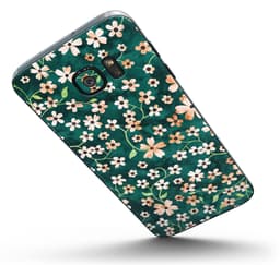 image-Flowers with Stems over Deep Green Watercolor - Full Body Skin-Kit for