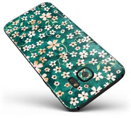 image-Flowers with Stems over Deep Green Watercolor - Full Body Skin-Kit for