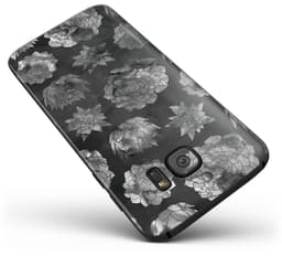 image-Black Floral Succulents - Full Body Skin-Kit for the Samsung Galaxy S7