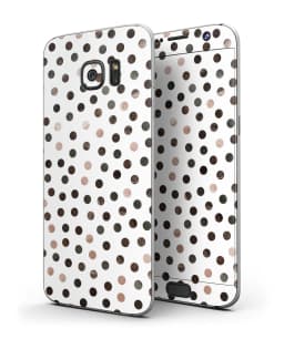 image-Brown Watercolor Dots over White - Full Body Skin-Kit for the Samsung