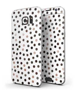 image-Brown Watercolor Dots over White - Full Body Skin-Kit for the Samsung
