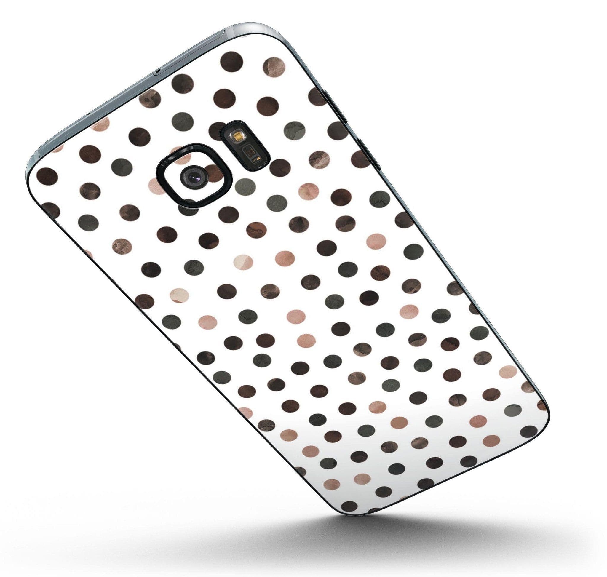 image-Brown Watercolor Dots over White - Full Body Skin-Kit for the Samsung