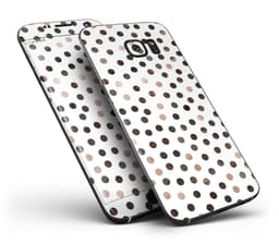 image-Brown Watercolor Dots over White - Full Body Skin-Kit for the Samsung