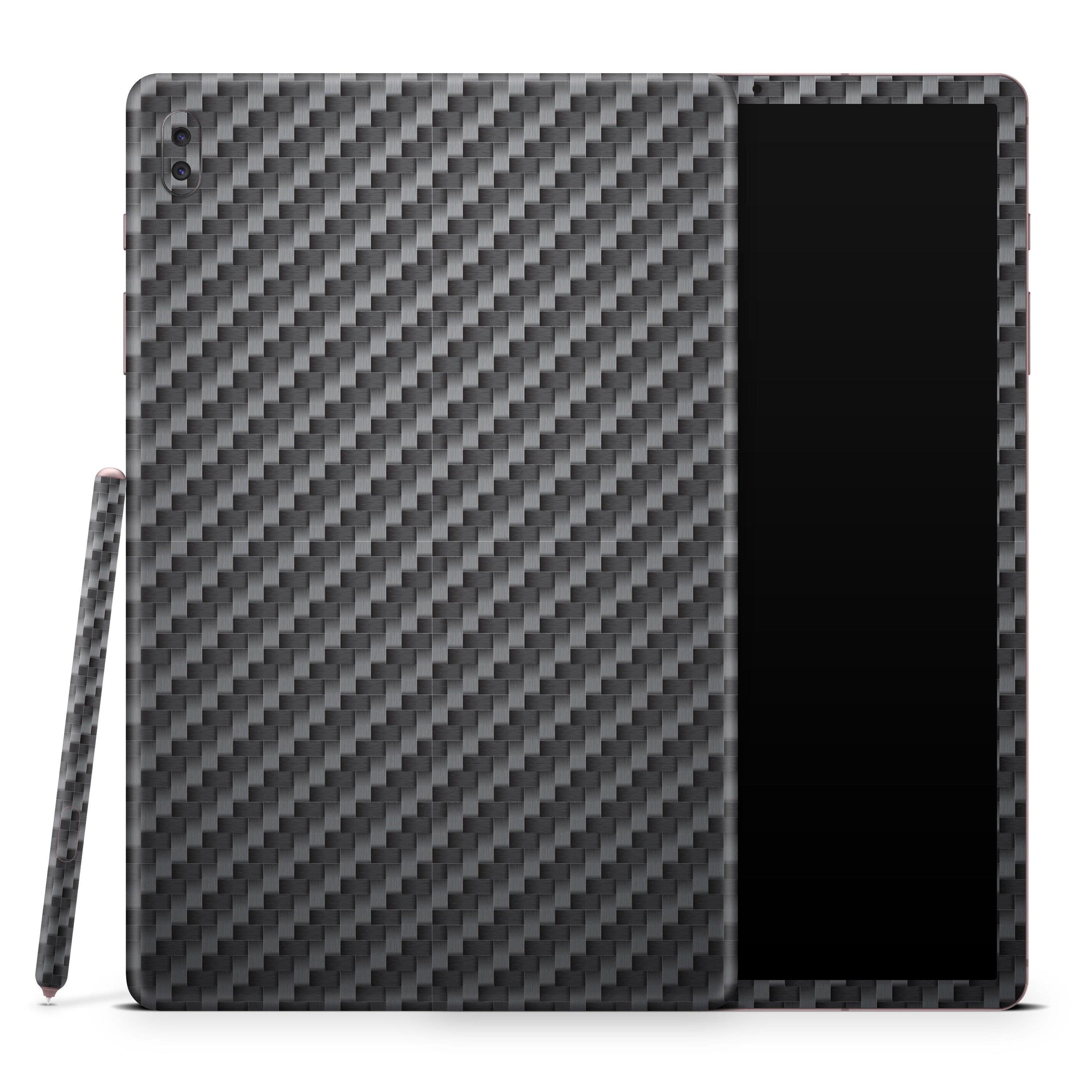 image-Textured Black Carbon Fiber - Full Body Skin Decal Wrap Kit for