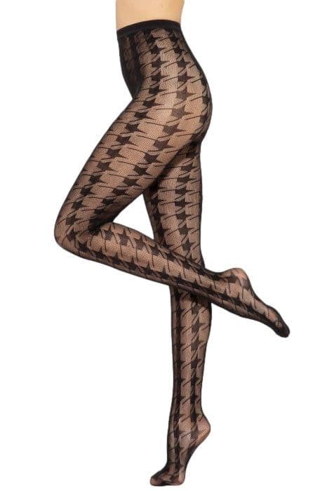 image-Seamless Diamond Pattern Fishnet Tights Gatta Runway 05 - Black