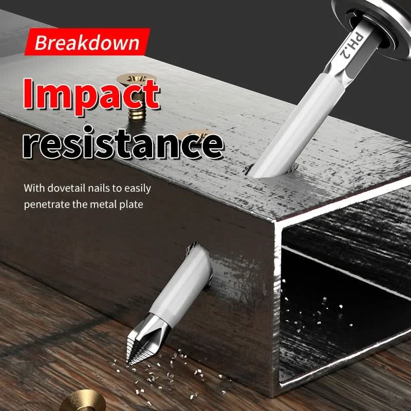 image-6 PCs Non-Slip Magnetic Cross Head Household Electric Driver Screw Set - High Hardness Hand Drill Bits for Electric Screwdrivers