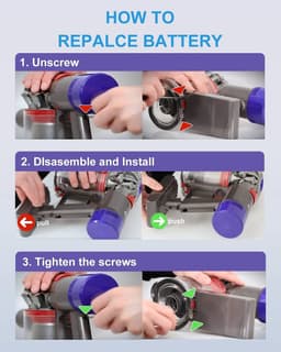 image-Bonacell 21.6V Batterie for Dyson V6 V7 V8 V10 Series SV12 DC62 SV11 sv10 Handheld Vacuum Cleaner Spare battery