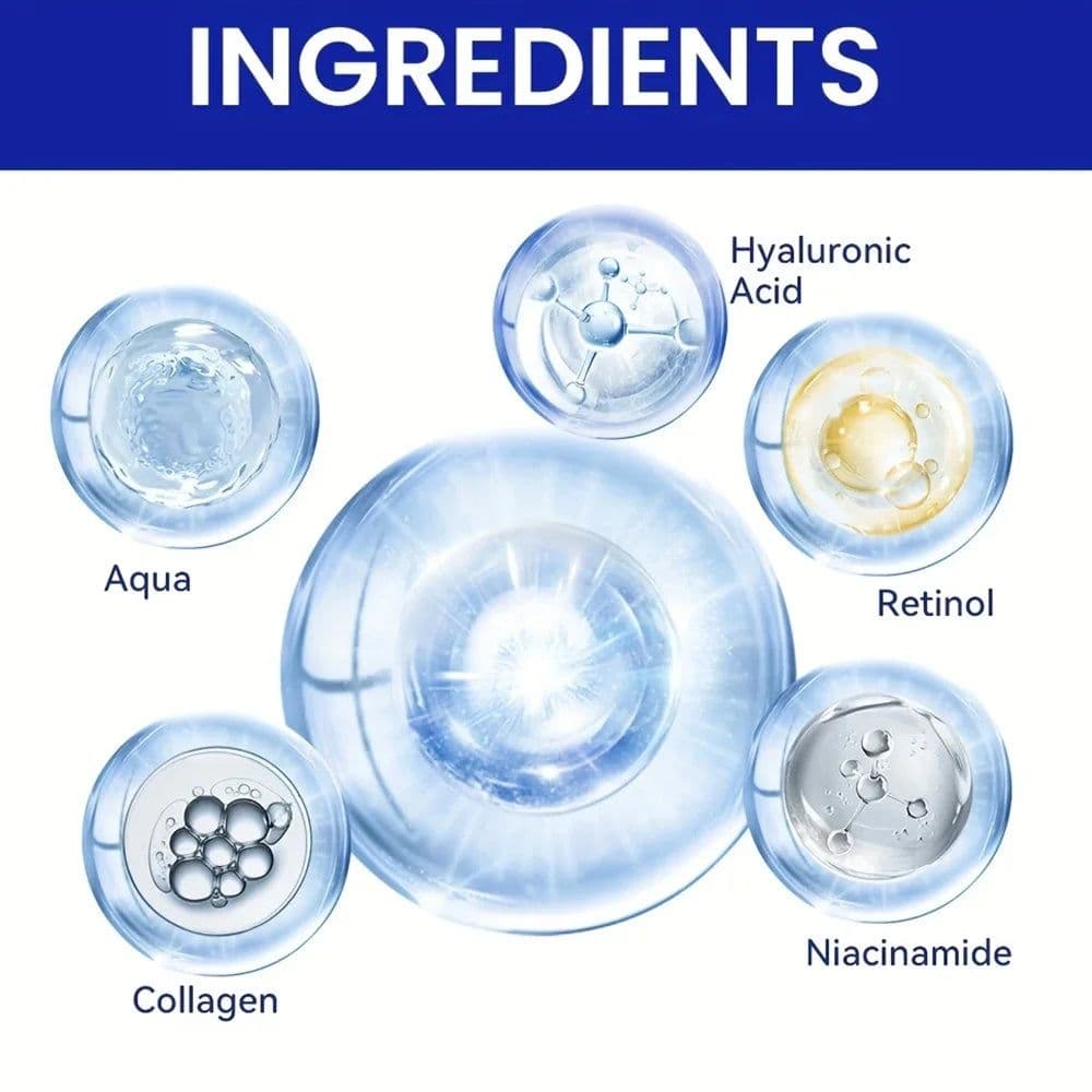 image-Collagen Face Cream Suit High Quality Hyaluronic Acid Anti Wrinkle Retinol Moisturizing Anti-aging Facial Skincare Products 2pcs