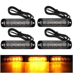 image-Led Side Marker Lights Amber Recovery Car 12V 24V LED Lighting Bar Orange Grill Breakdown Flashing led Emergency Strobe Lights