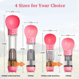 image-KOMMILIFE Portable Cat Dog Water Bottle Food Feeder Drinker Poop Dispenser 3 In 1 Leak-proof Multifunctional Dog Waterer Bottle