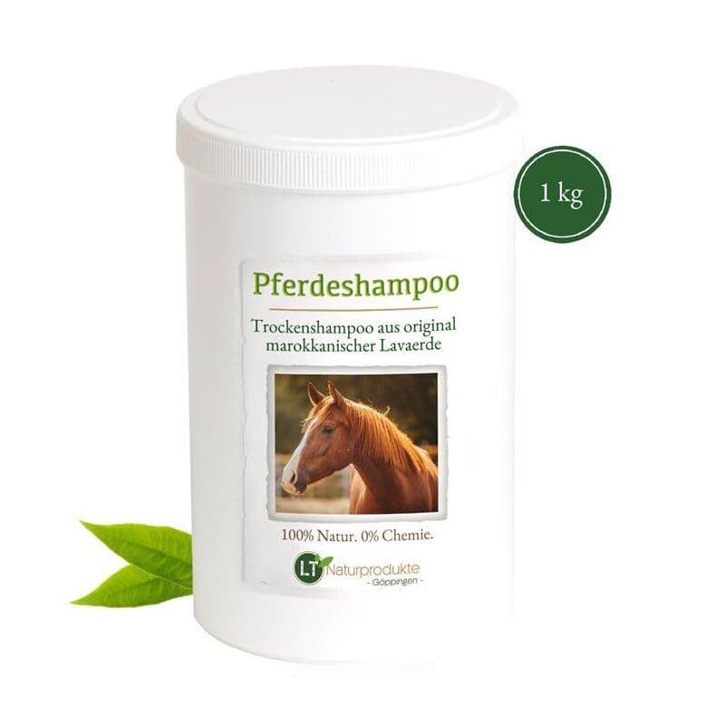 image-Dry shampoo for horses - with original Moroccan lava clay | Vegan and