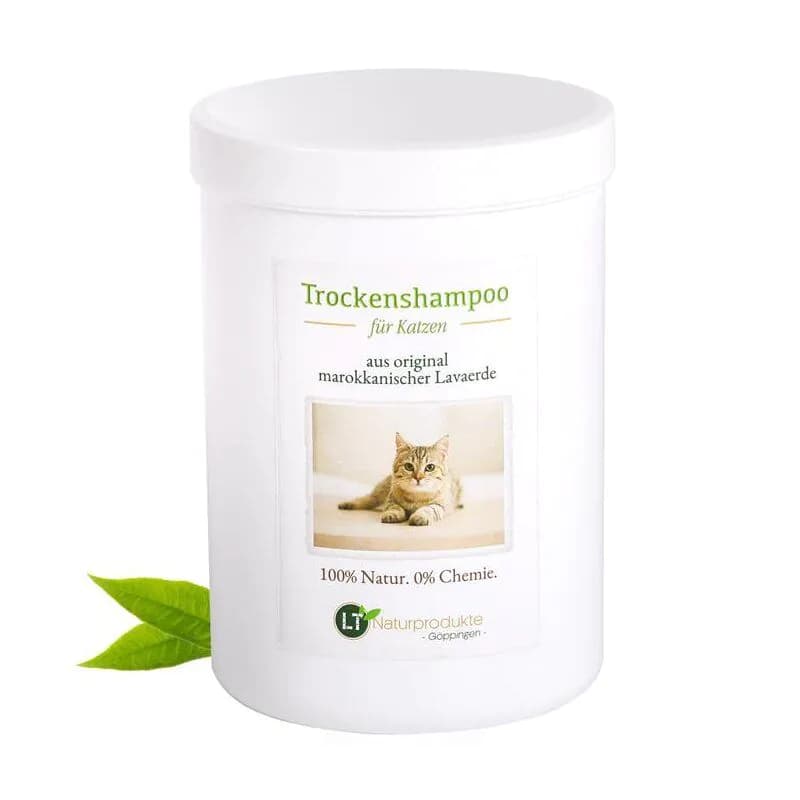 image-Dry shampoo for cats - with original Moroccan lava clay | Vegan and